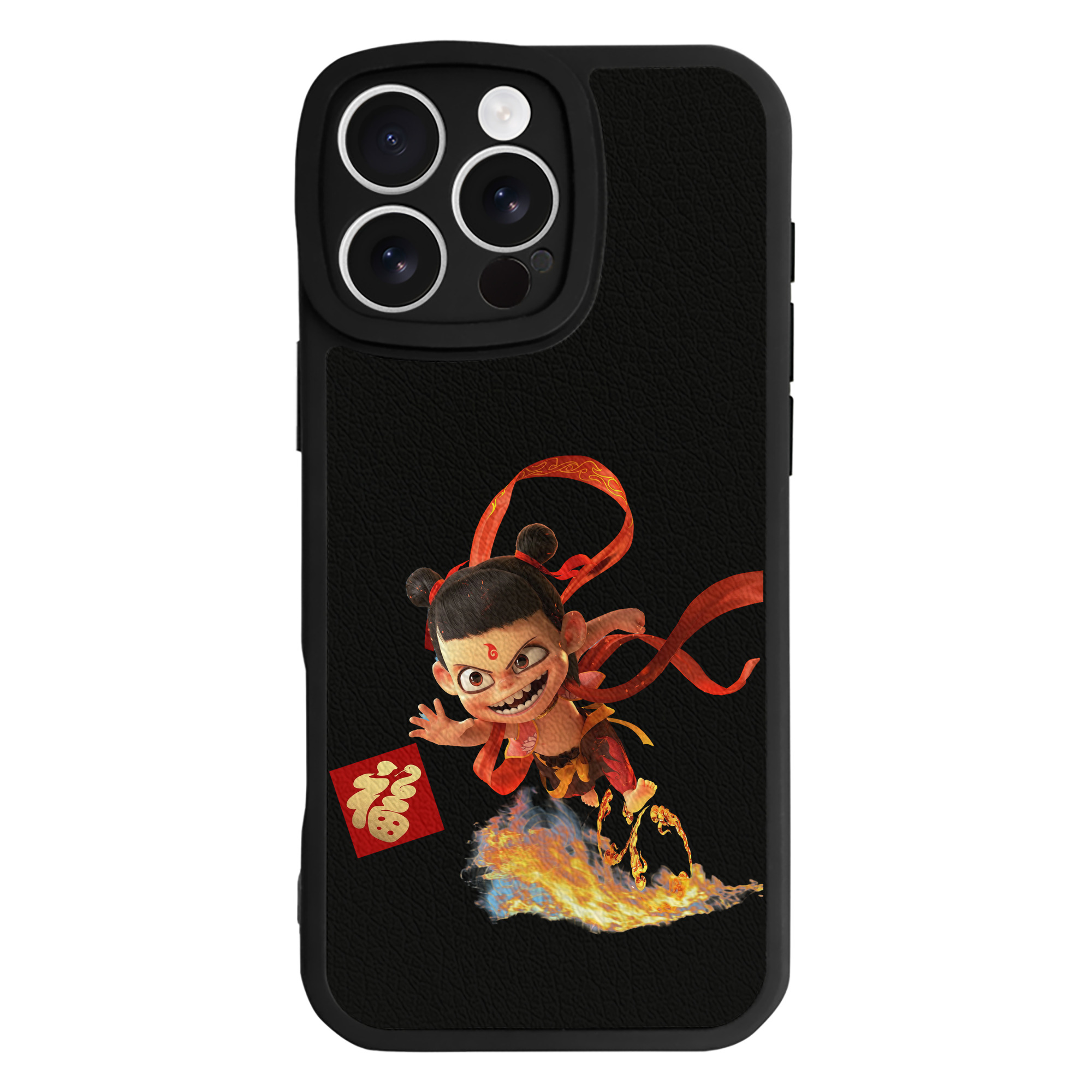 （画像用） Ne Zha 2 ナタ 魔童の大暴れ 【iPhone 16シリーズ対応】シリコンスマホケース（レザー調） 材質：シリコン